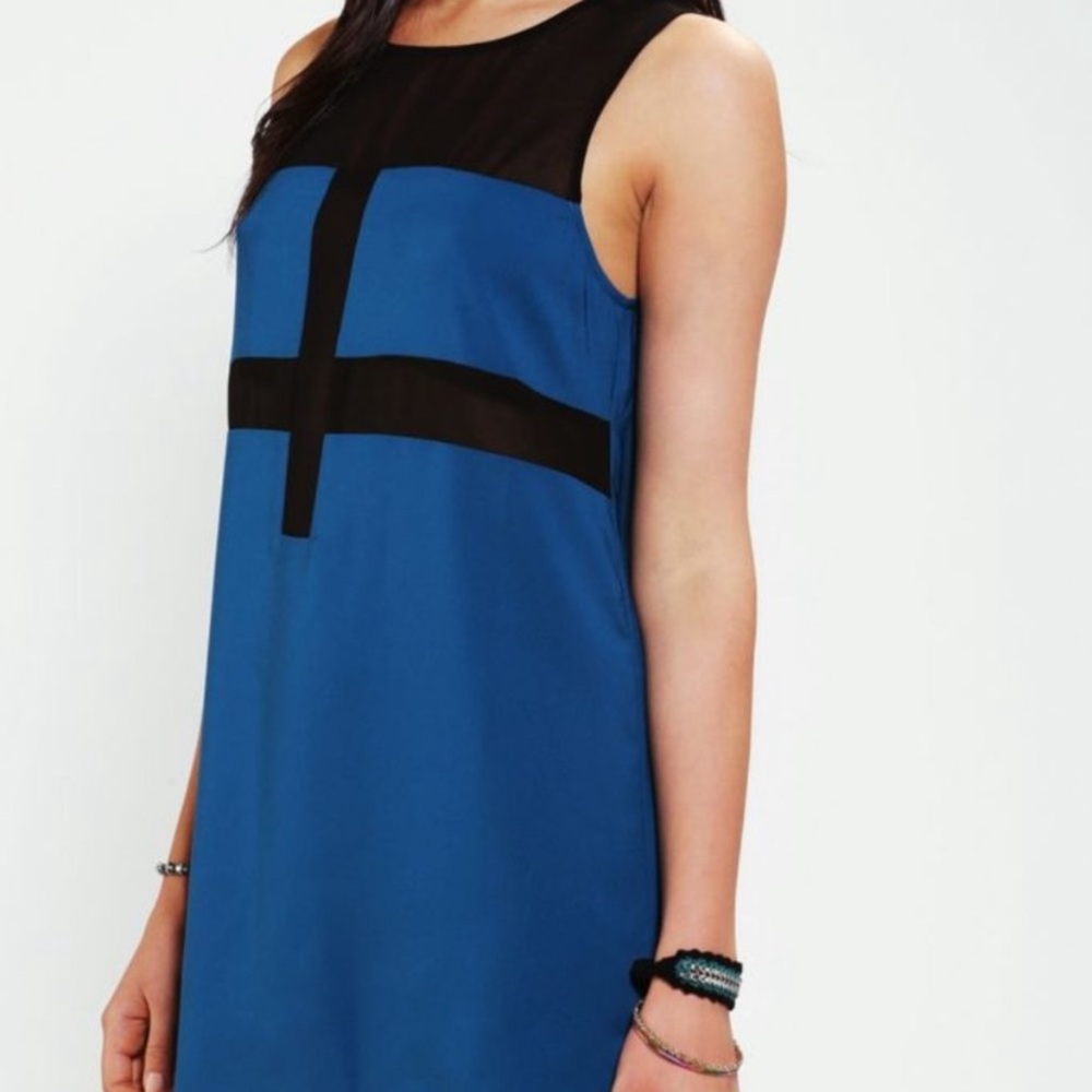 Nom de Plume Sleeveless Tunic Shift Dress Blue